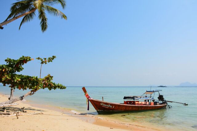 Boot am Strand in Thailand 