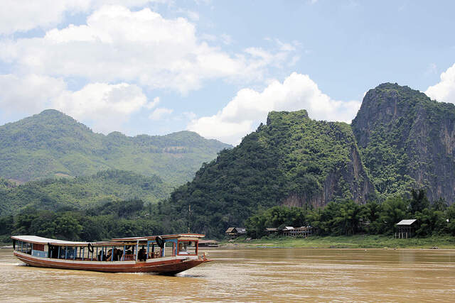 Unterwegs auf dem Mekong in Laos