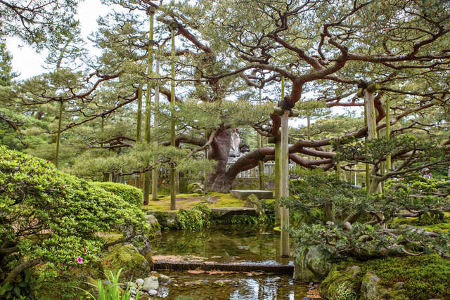 Kenrokuen, wunderschöner traditioneller Garten